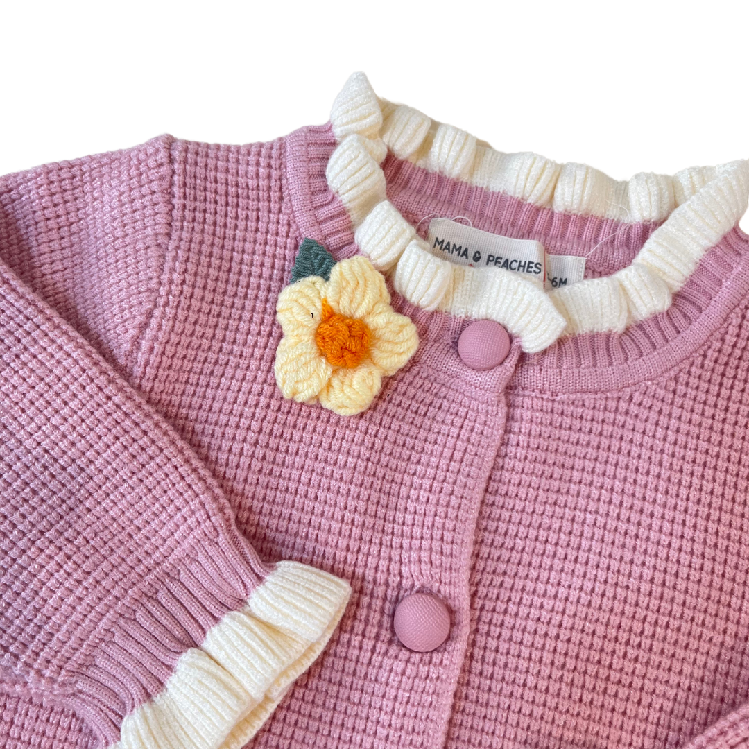 Daisy Knitted Winter Co-Ord Set- Pink