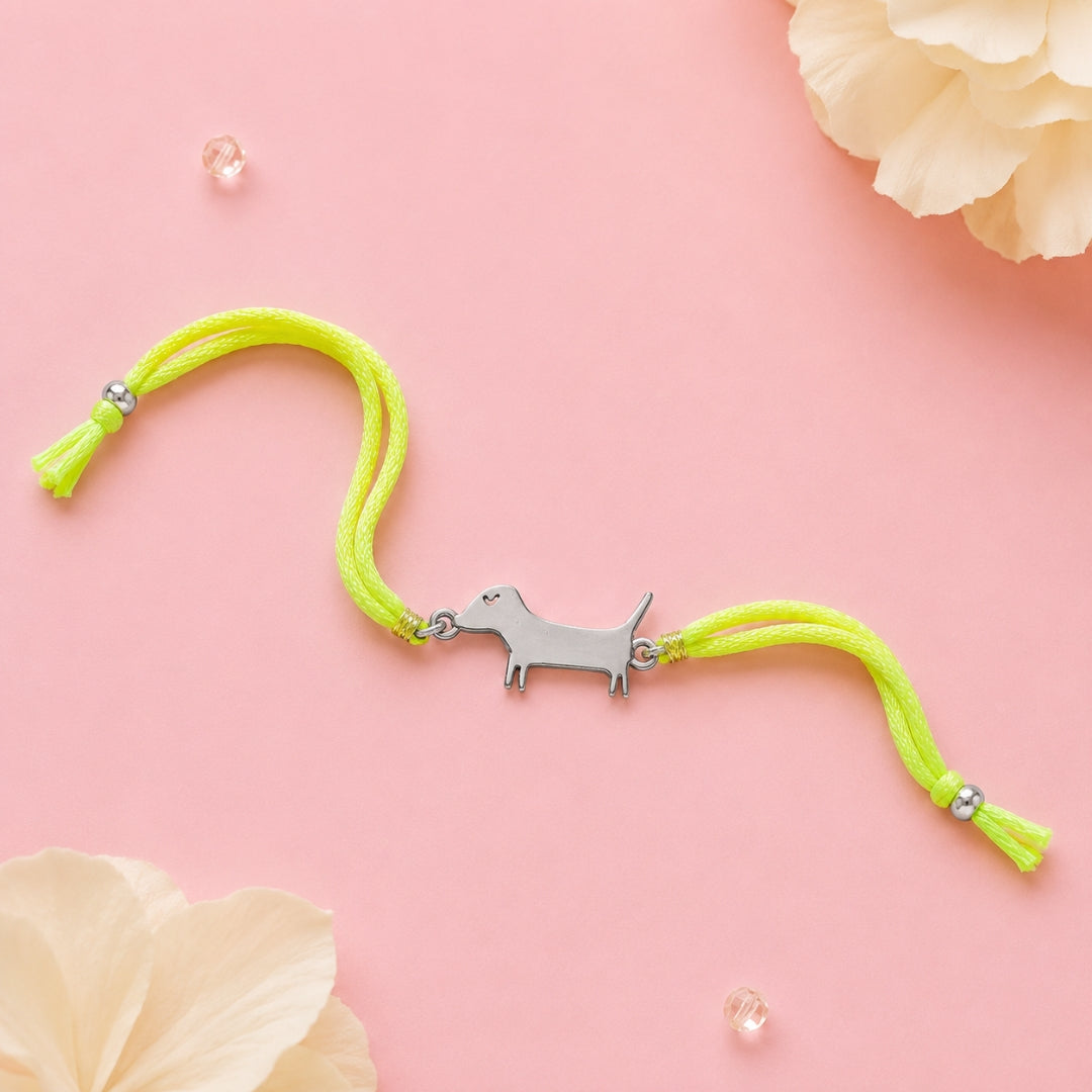Dachshund Rakhi - Silver