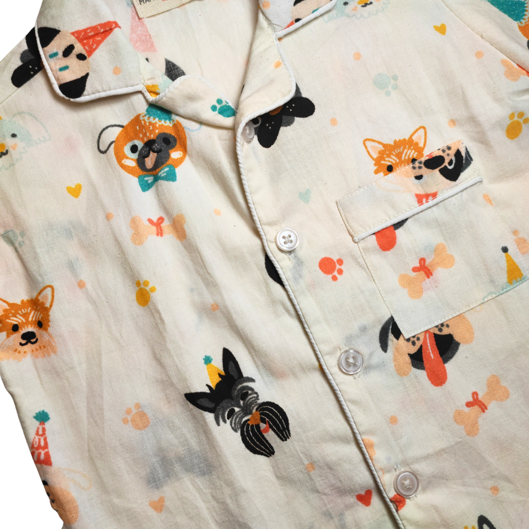 Party Pups Night Suit (Full Sleeves)