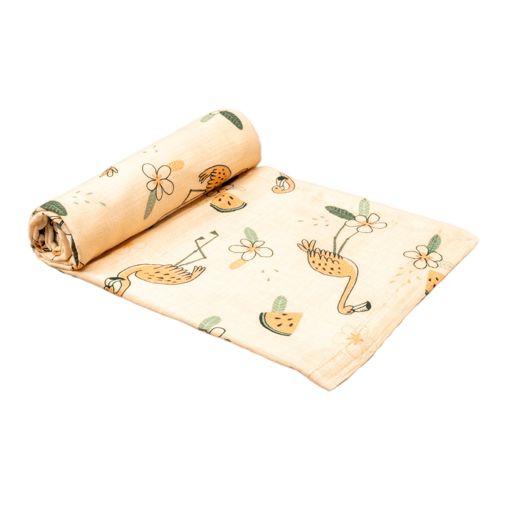 Flamingo Muslin Swaddle