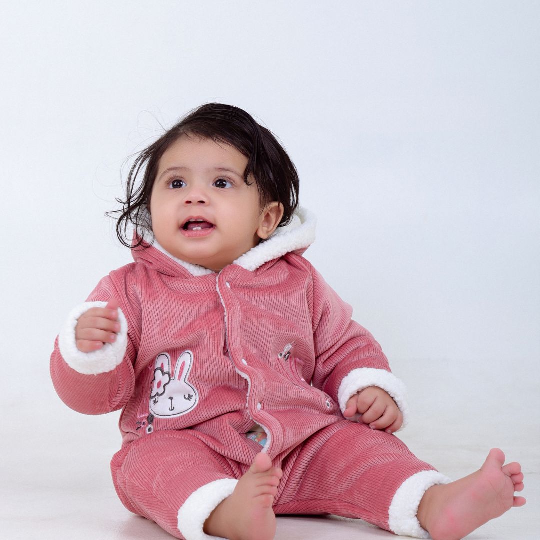 Bunny Love Jacquard Sherpa Romper