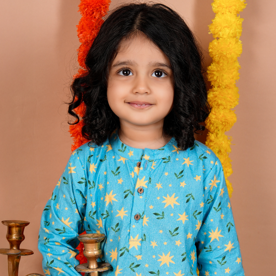Starlit Leaves Kurta Set