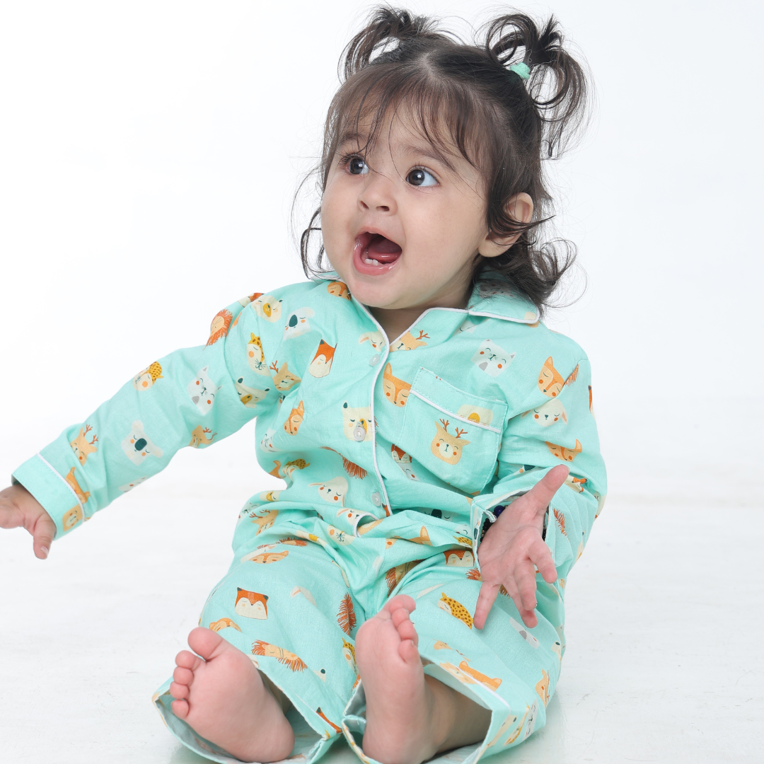 Shy Animals Full Sleeves Night Suit