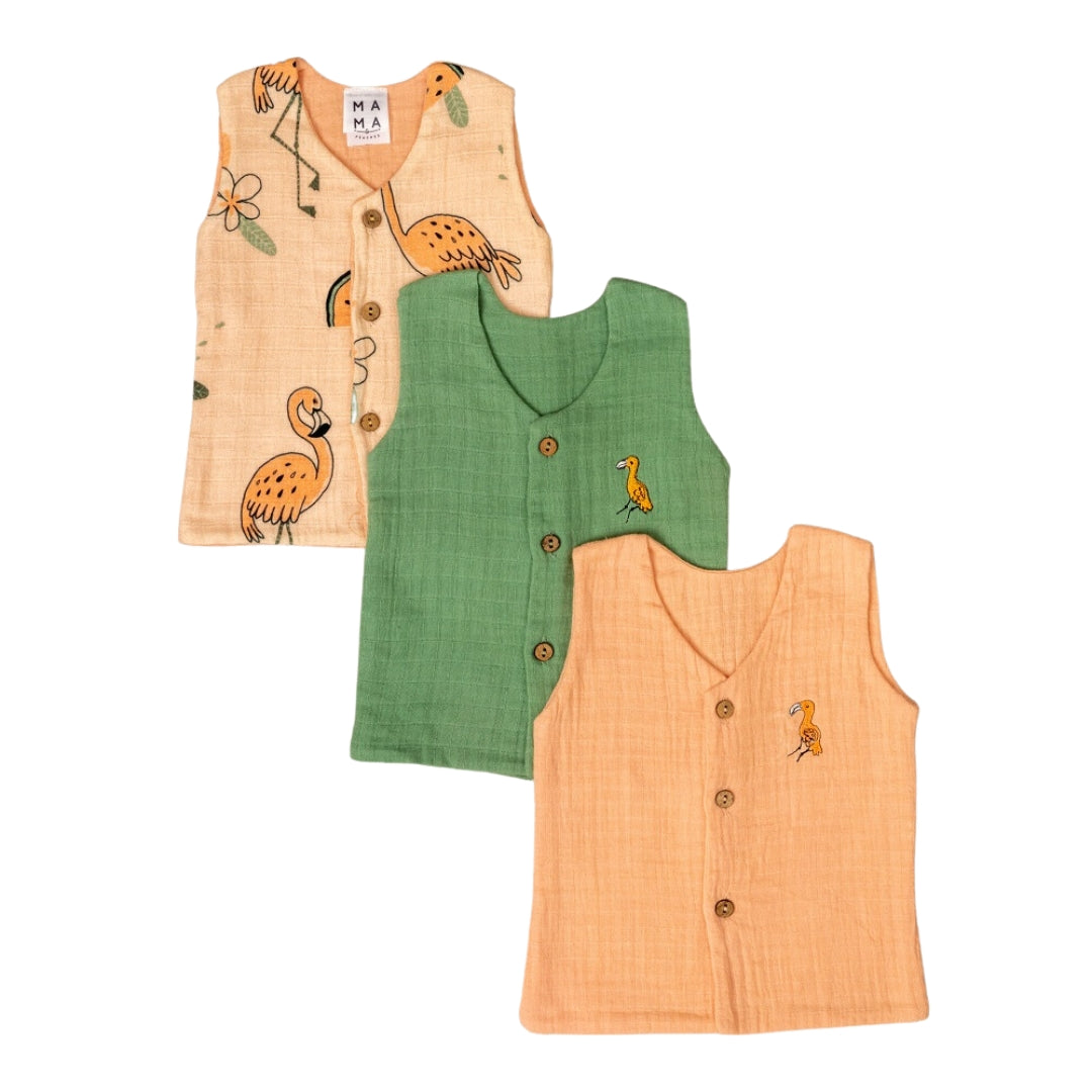 Flamingo Vest Set of 3