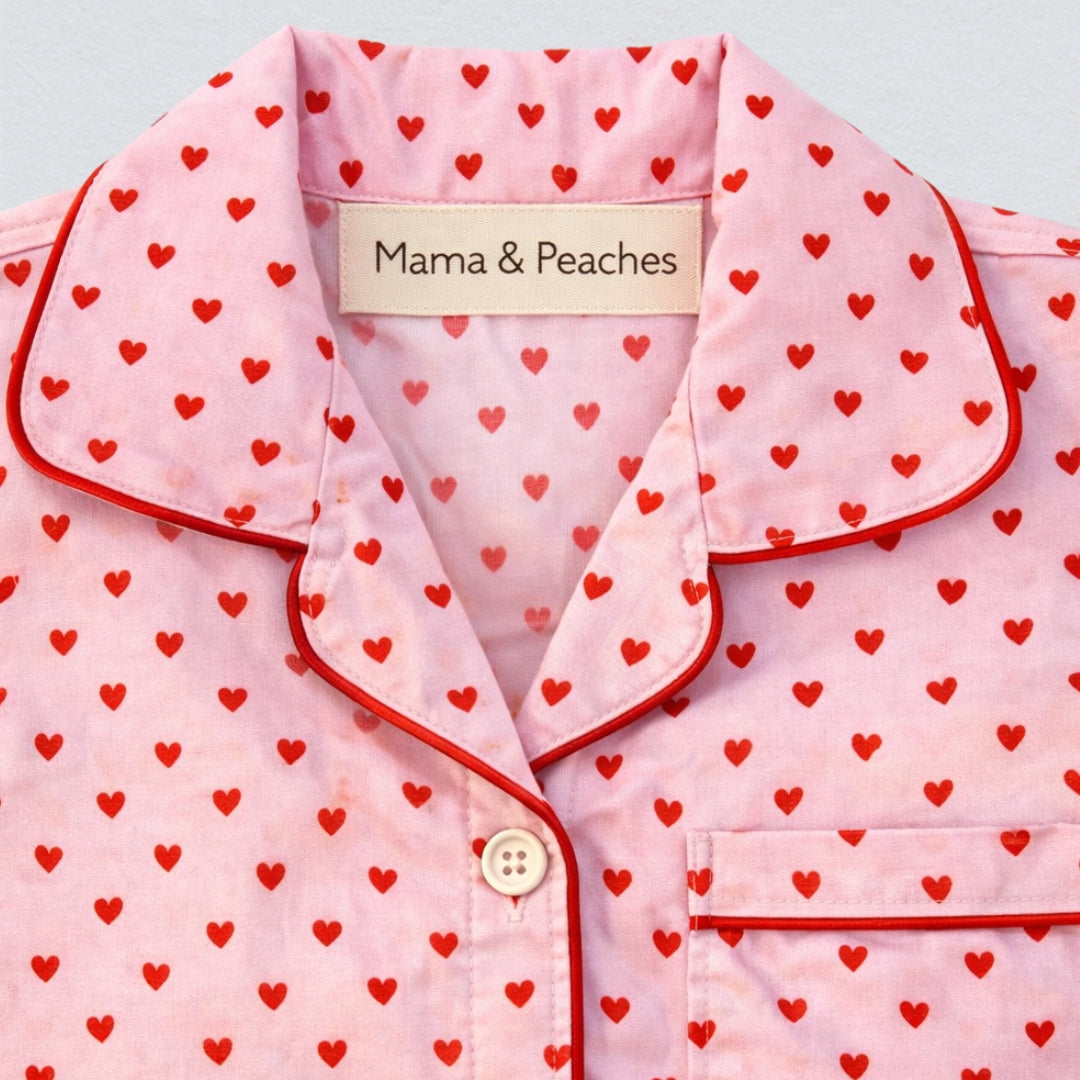 Hearts Full Sleeves Night Suit