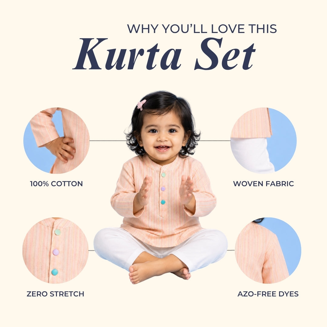 Strawberry Stripes Kurta Set