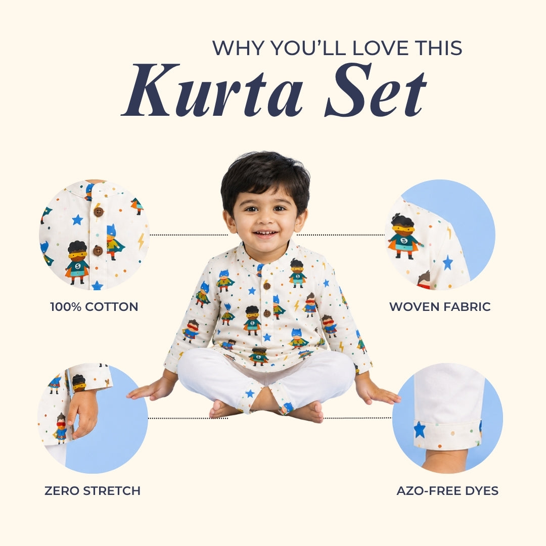 My Superhero Bhai Kurta Set