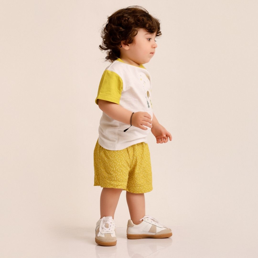 Sweet Little Boy Cotton T-Shirt & Shorts Set