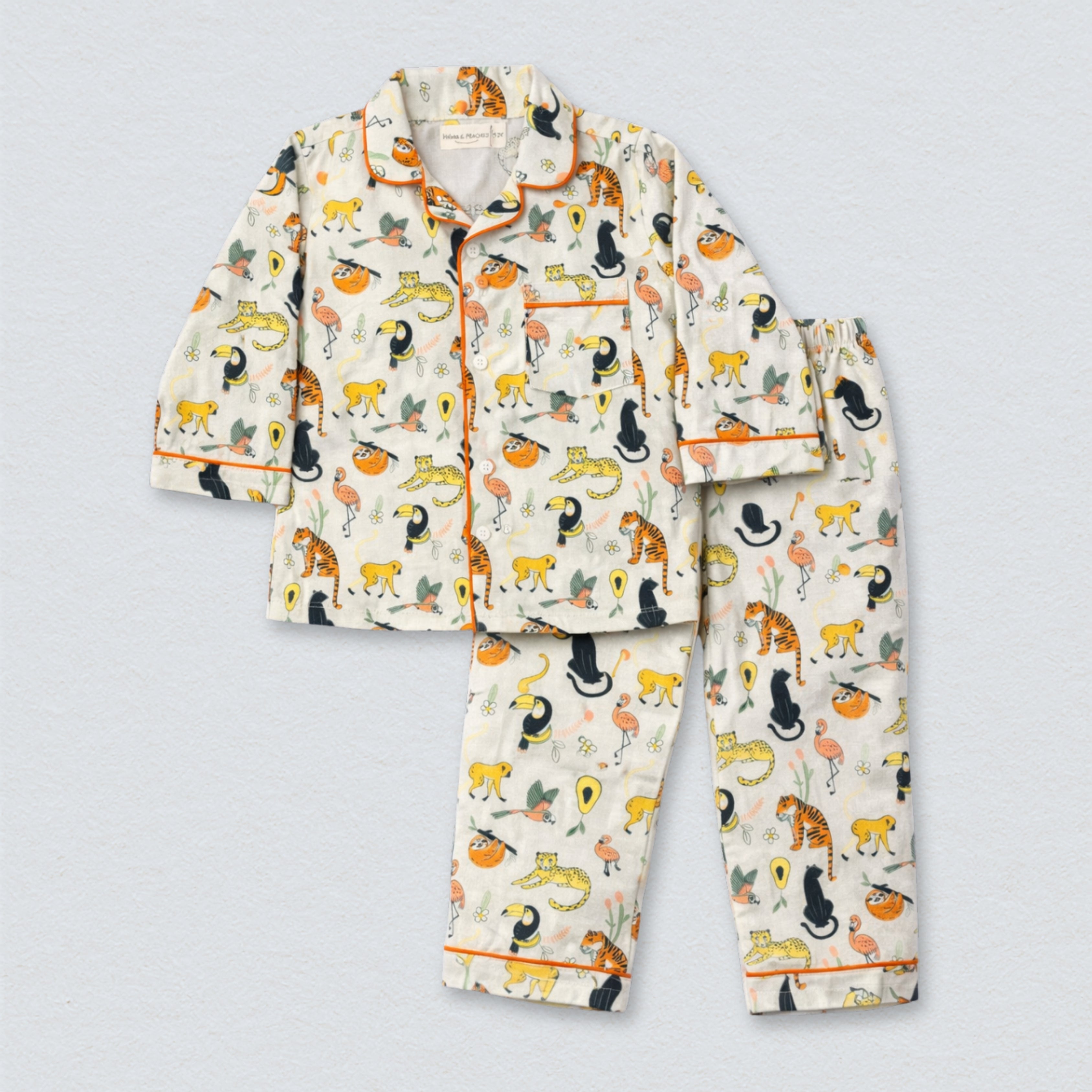 Jungle Animals Full Sleeves Night Suit