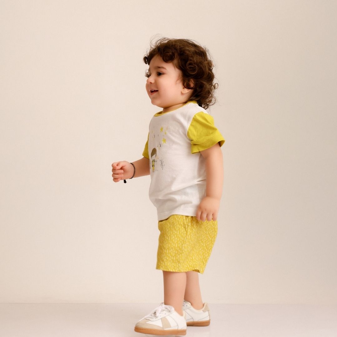 Sweet Little Boy Cotton T-Shirt & Shorts Set