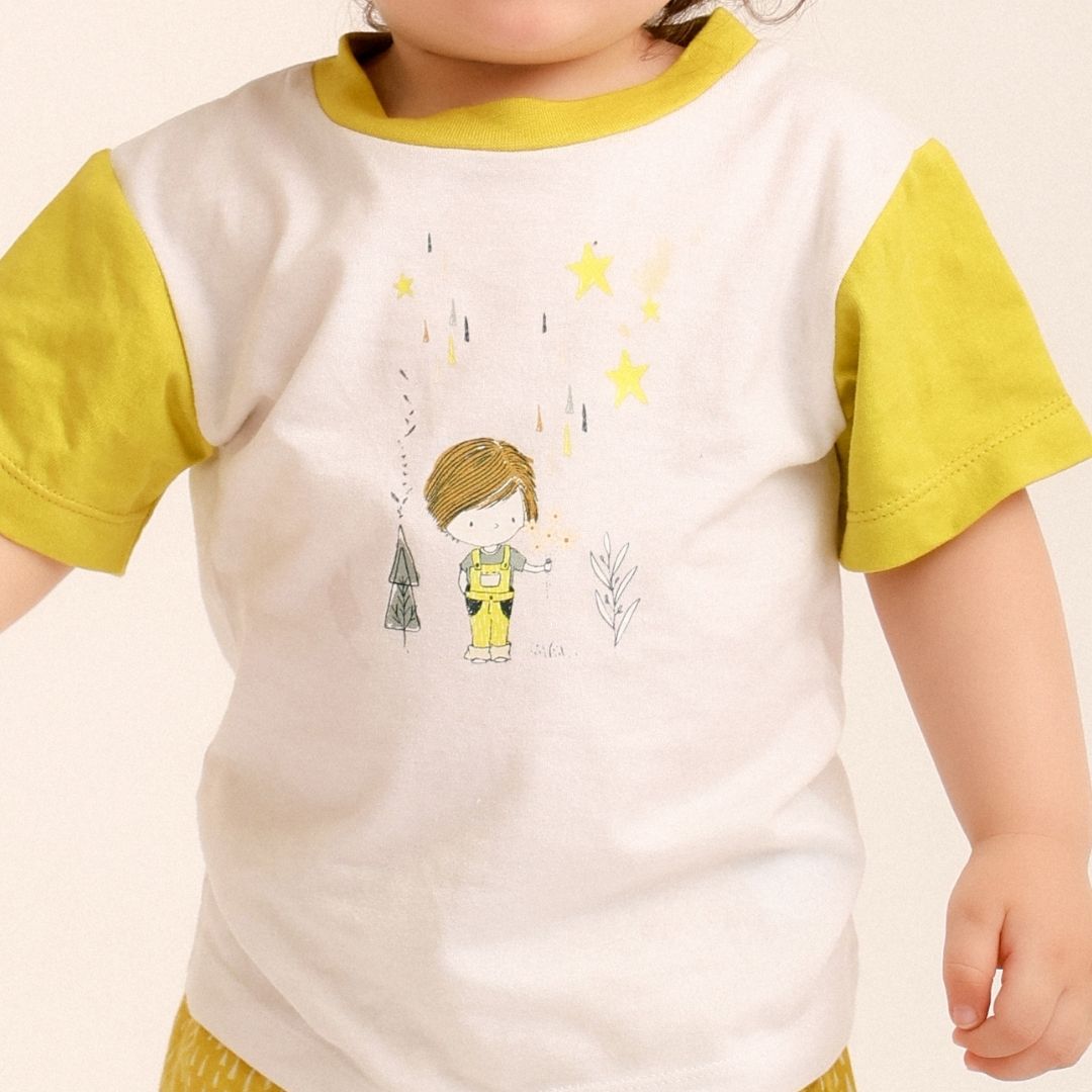 Sweet Little Boy Cotton T-Shirt & Shorts Set