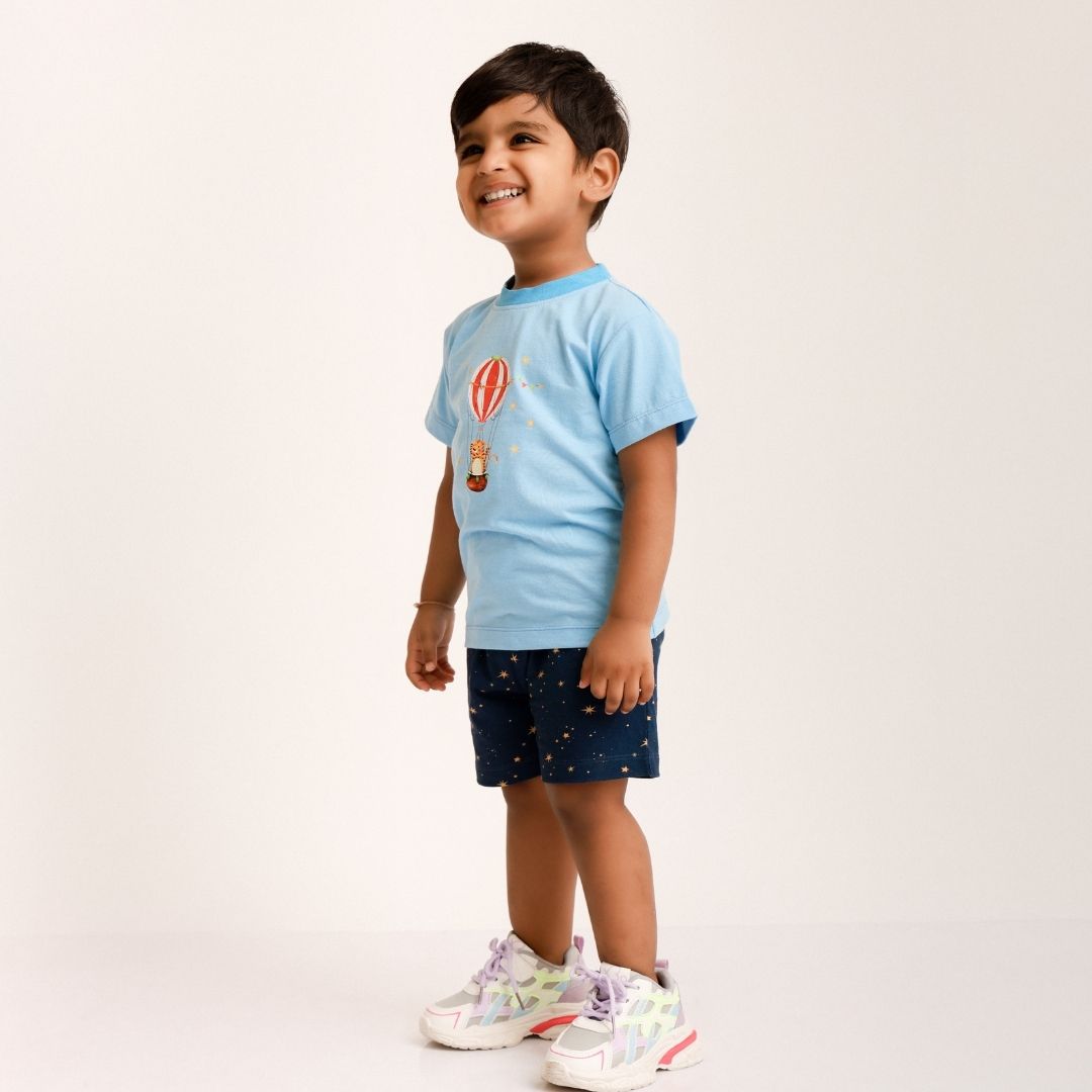 Dreamy Circus Cotton T-Shirt & Shorts Set