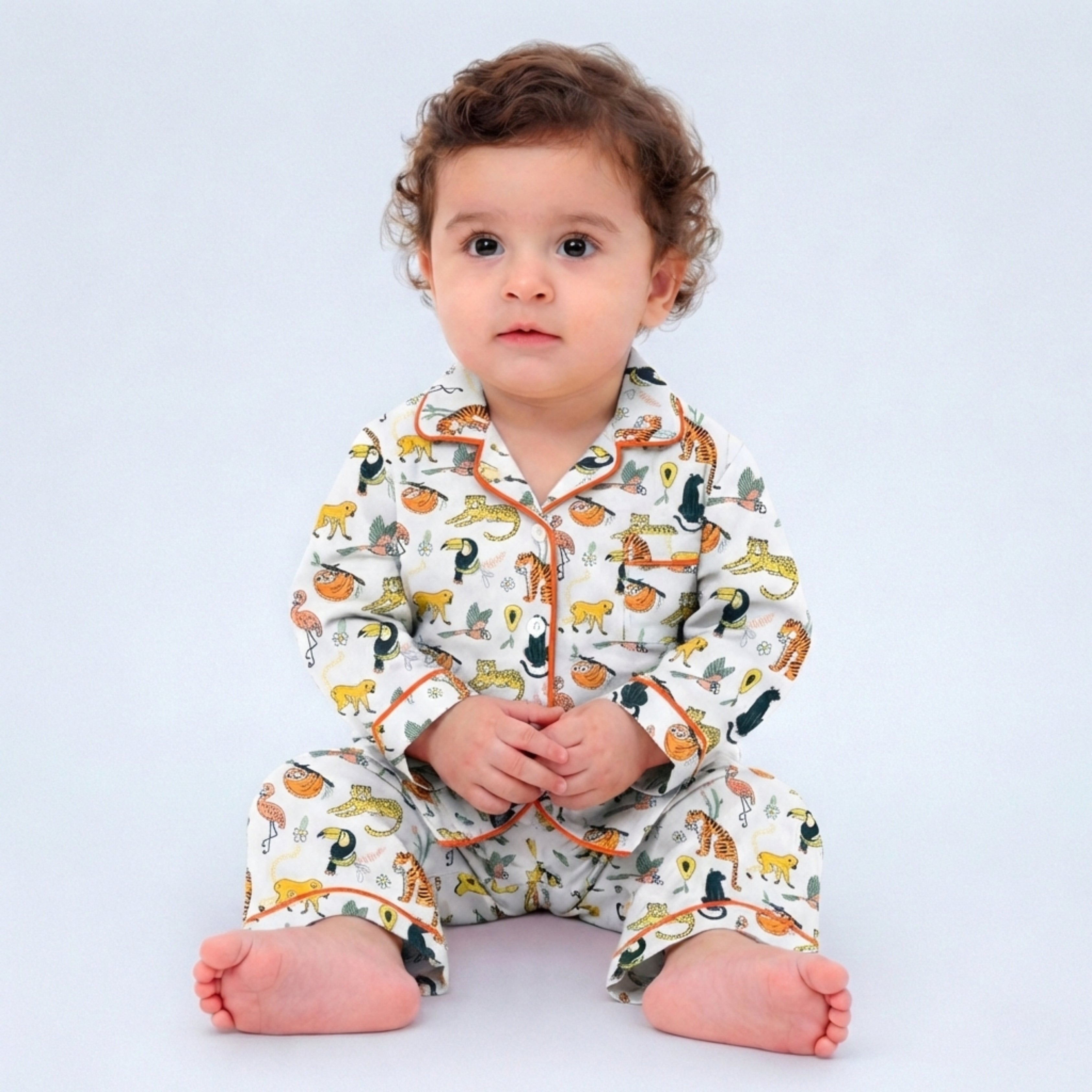 Jungle Animals Full Sleeves Night Suit