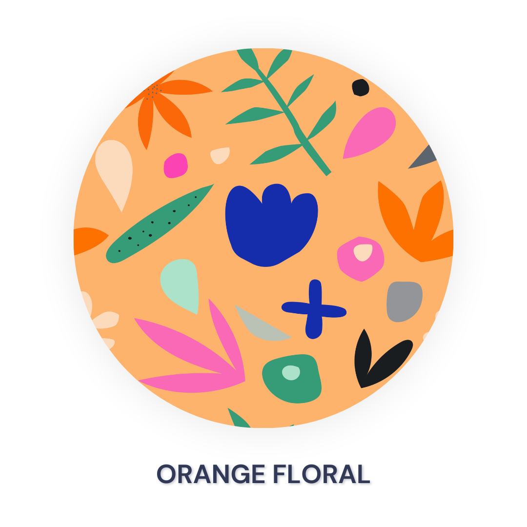 Orange Floral Kurta Set