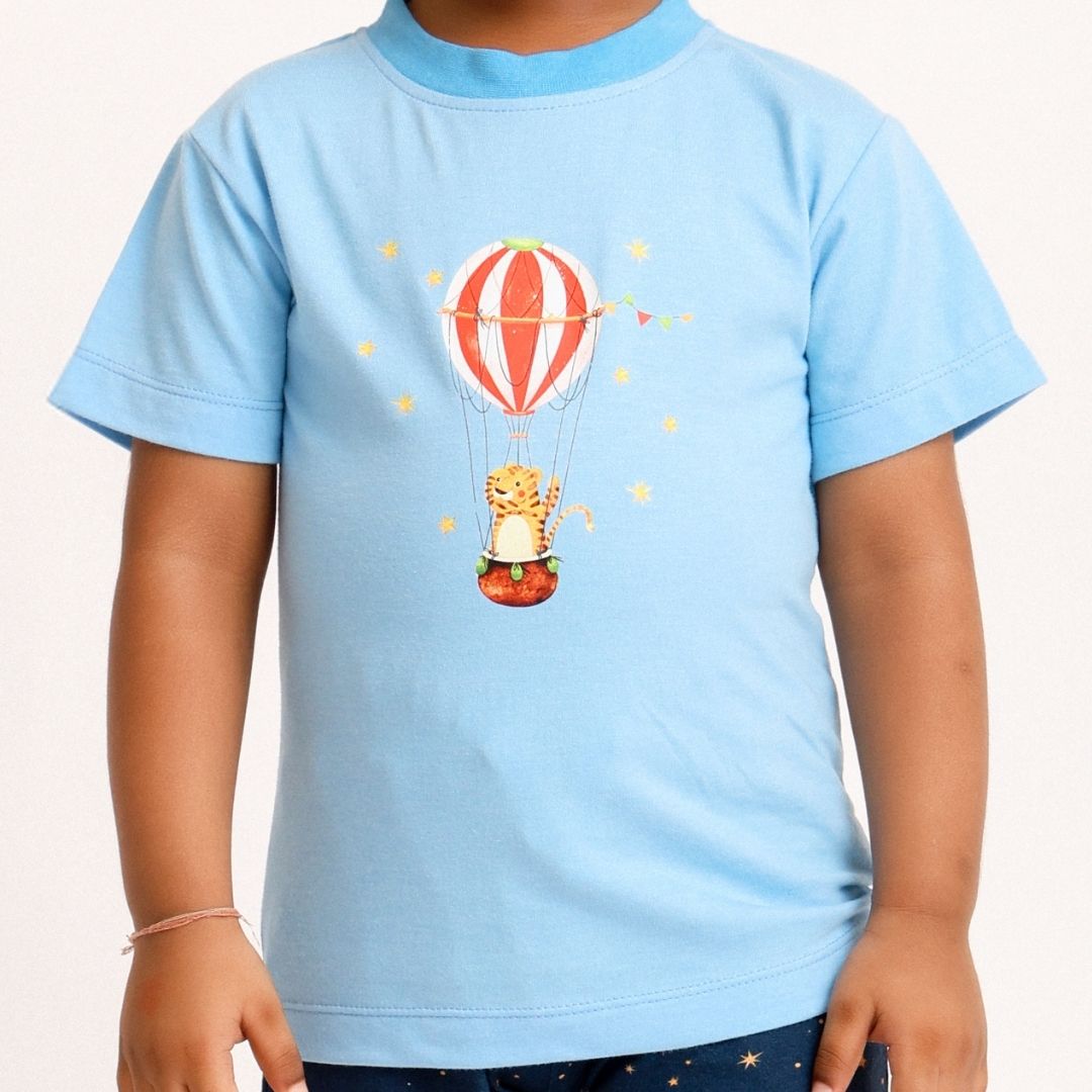 Dreamy Circus Cotton T-Shirt & Shorts Set