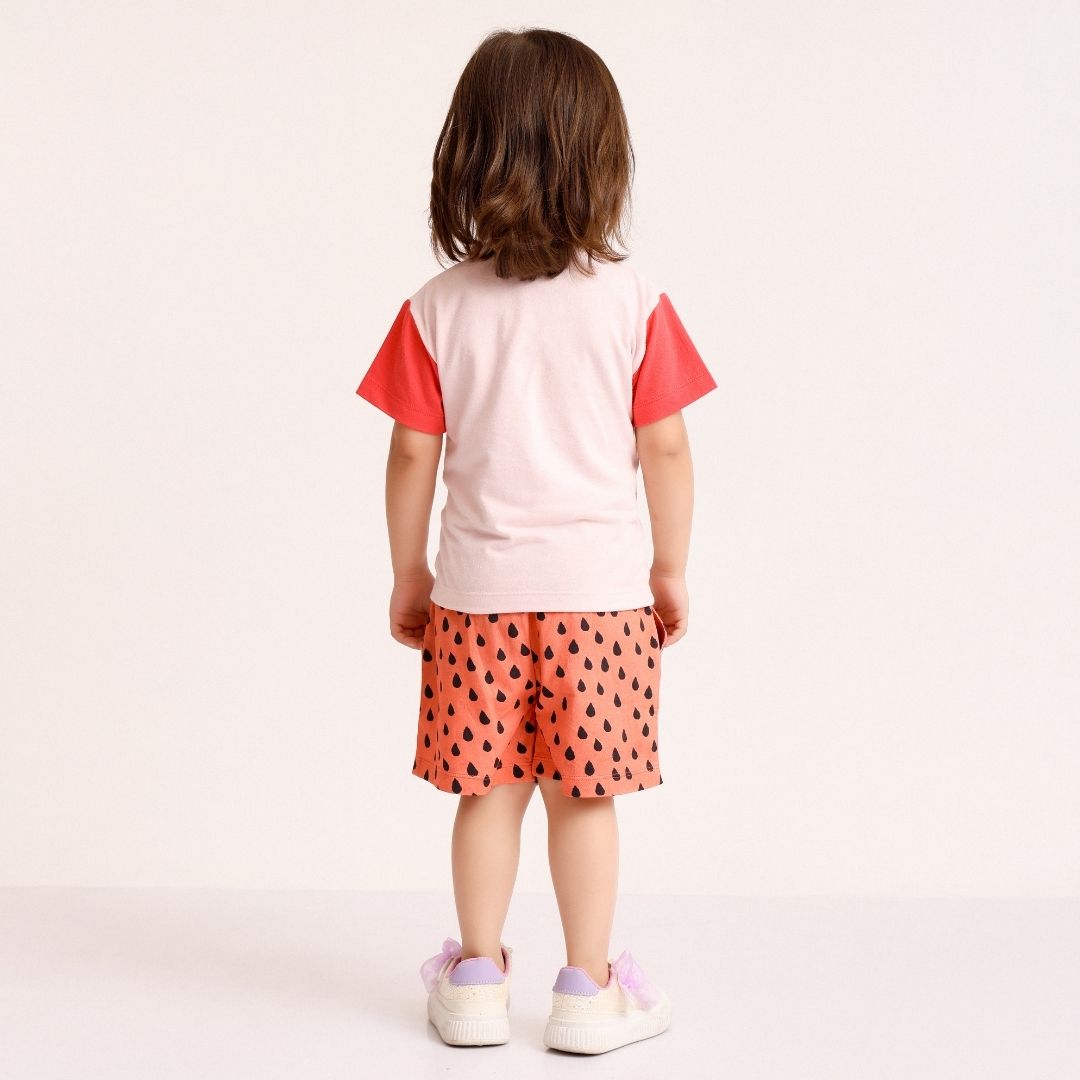 One In A Melon Cotton T-Shirt & Shorts Set