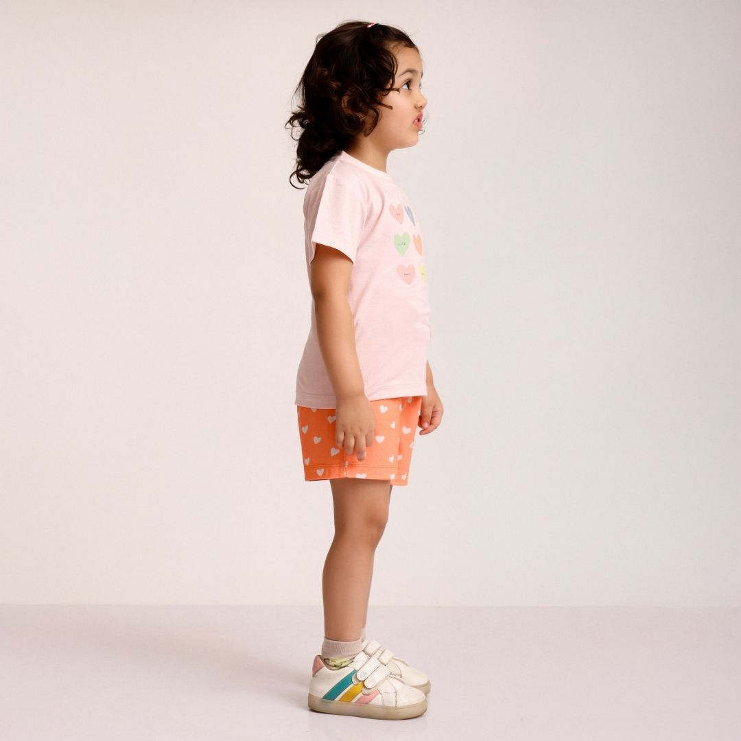 Amour Cotton T-Shirt & Shorts Set