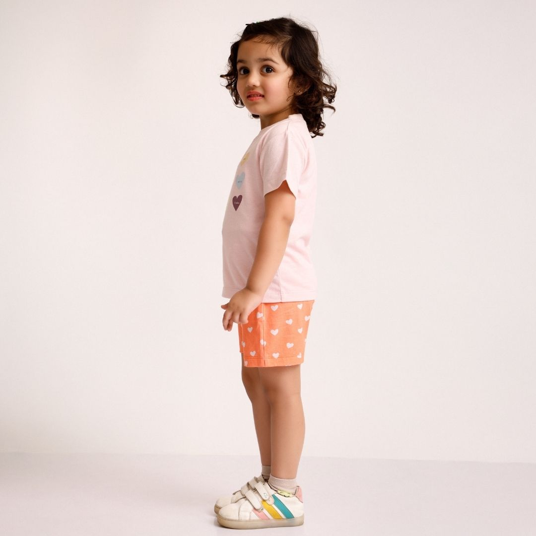 Amour Cotton T-Shirt & Shorts Set
