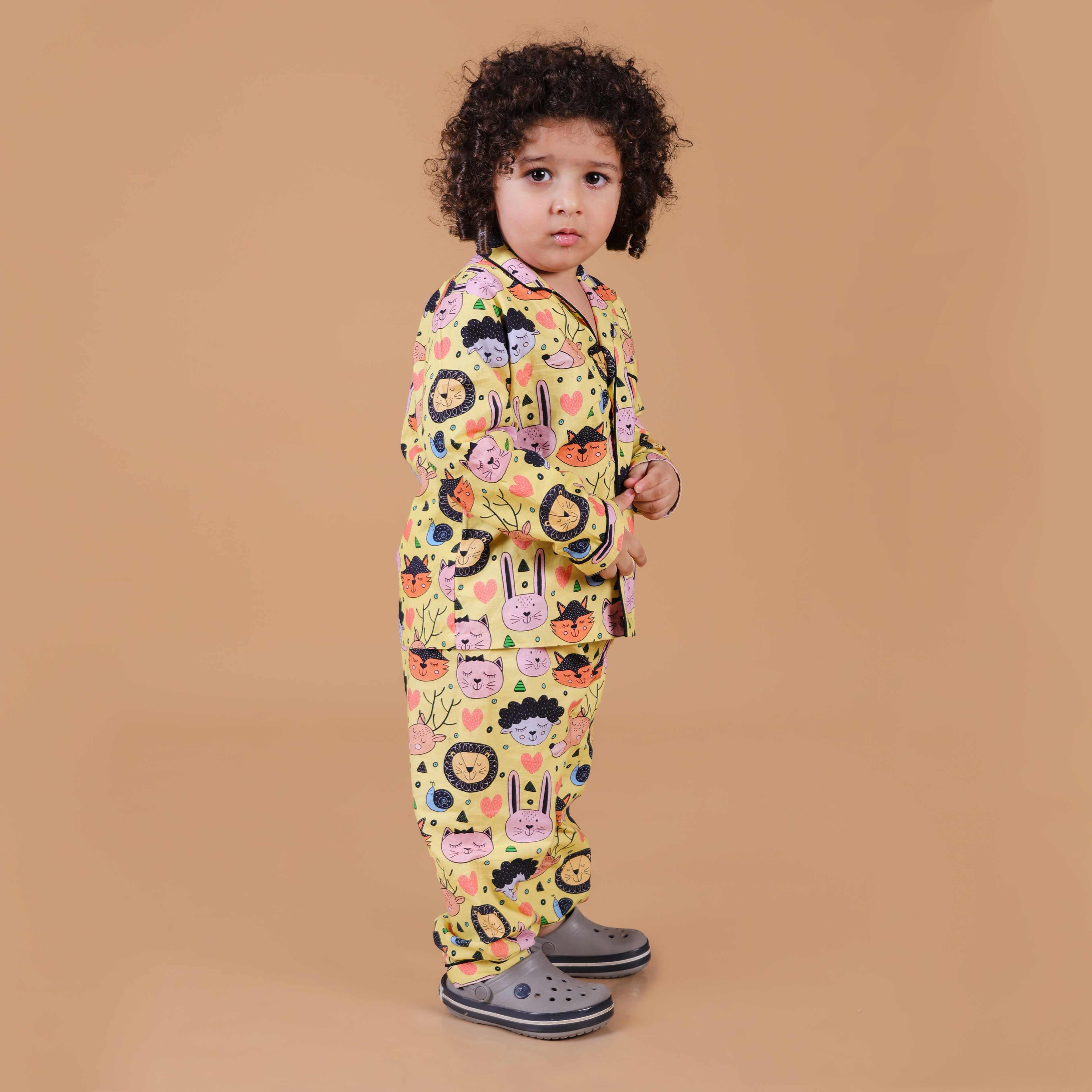 Sleepy Animals Full Sleeves Night Suit