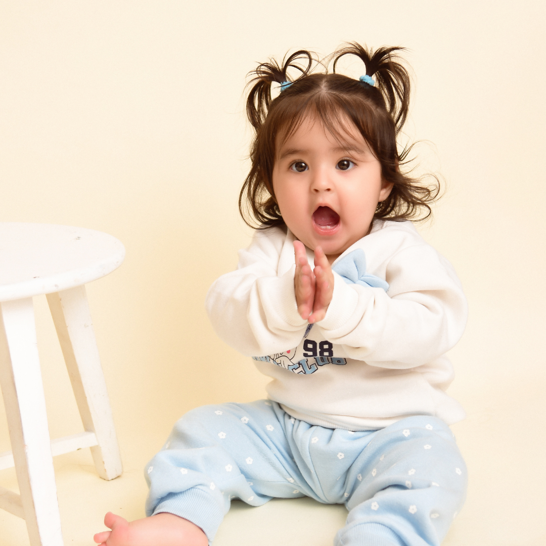 Cute Bow Fleece Co-ord Set