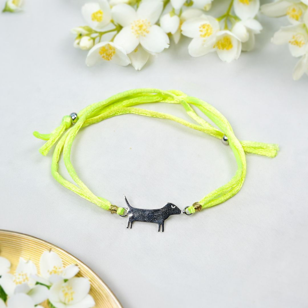 Dachshund Rakhi - Silver