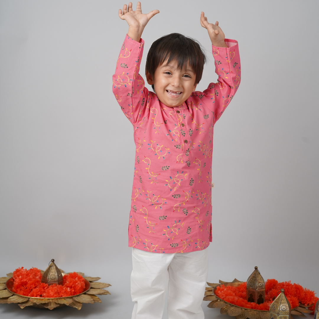 String Lights Kurta Set