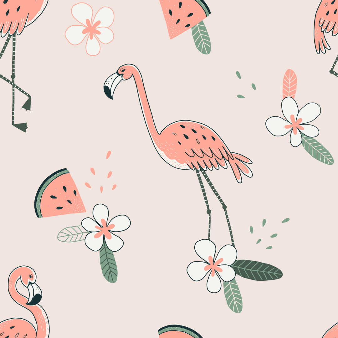 Flamingo Zipped Footed Sleepsuit