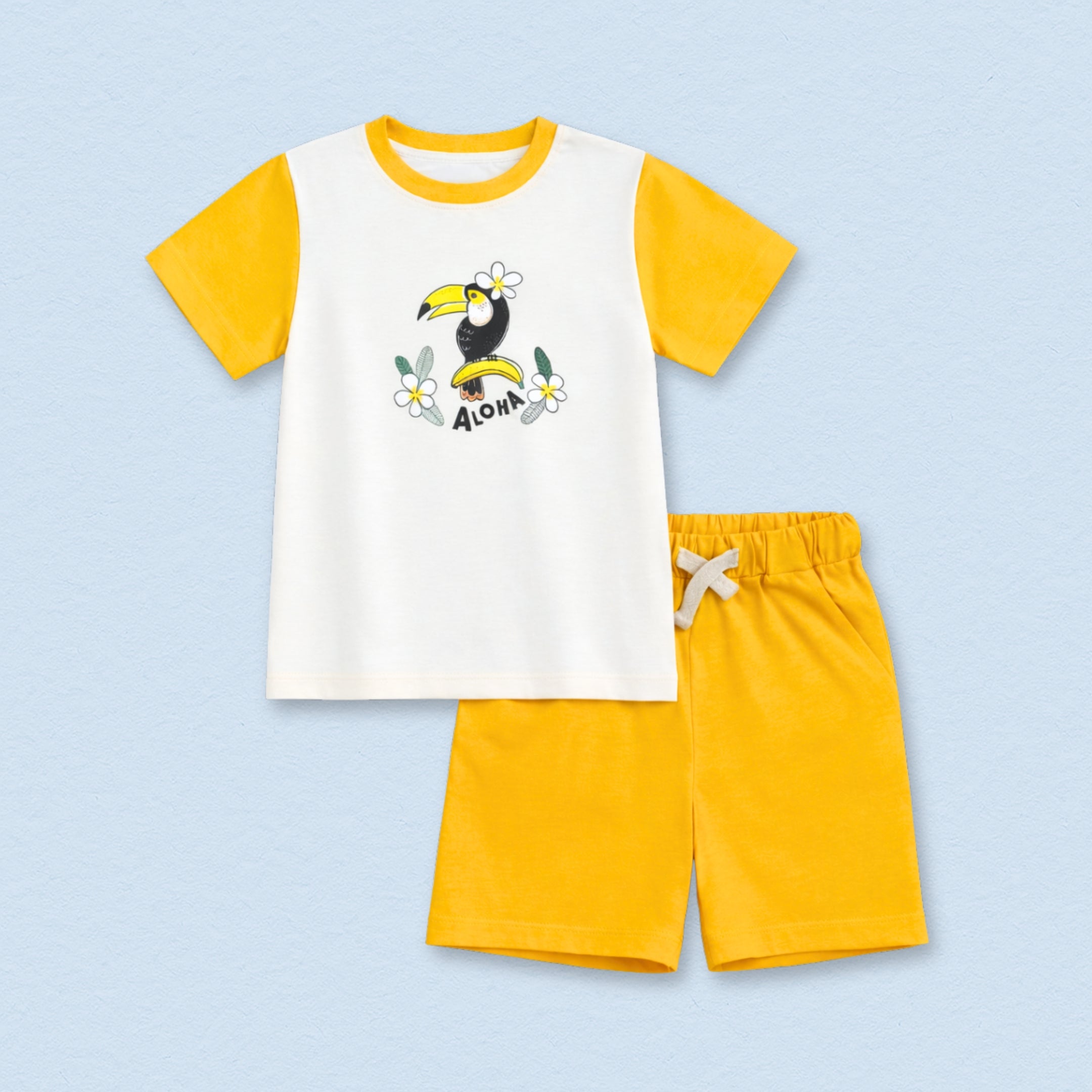Aloha Cotton T-Shirt & Shorts Set