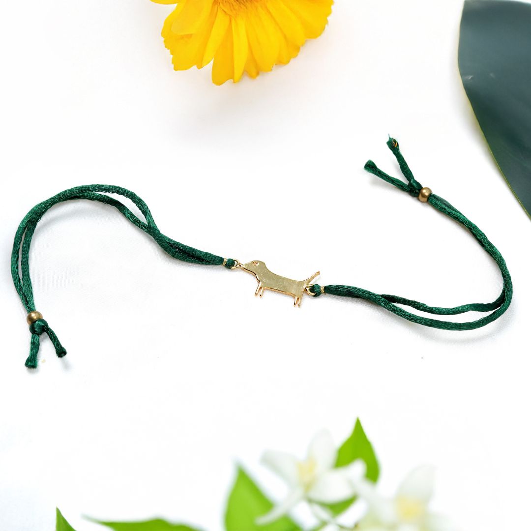 Dachshund Rakhi - Gold