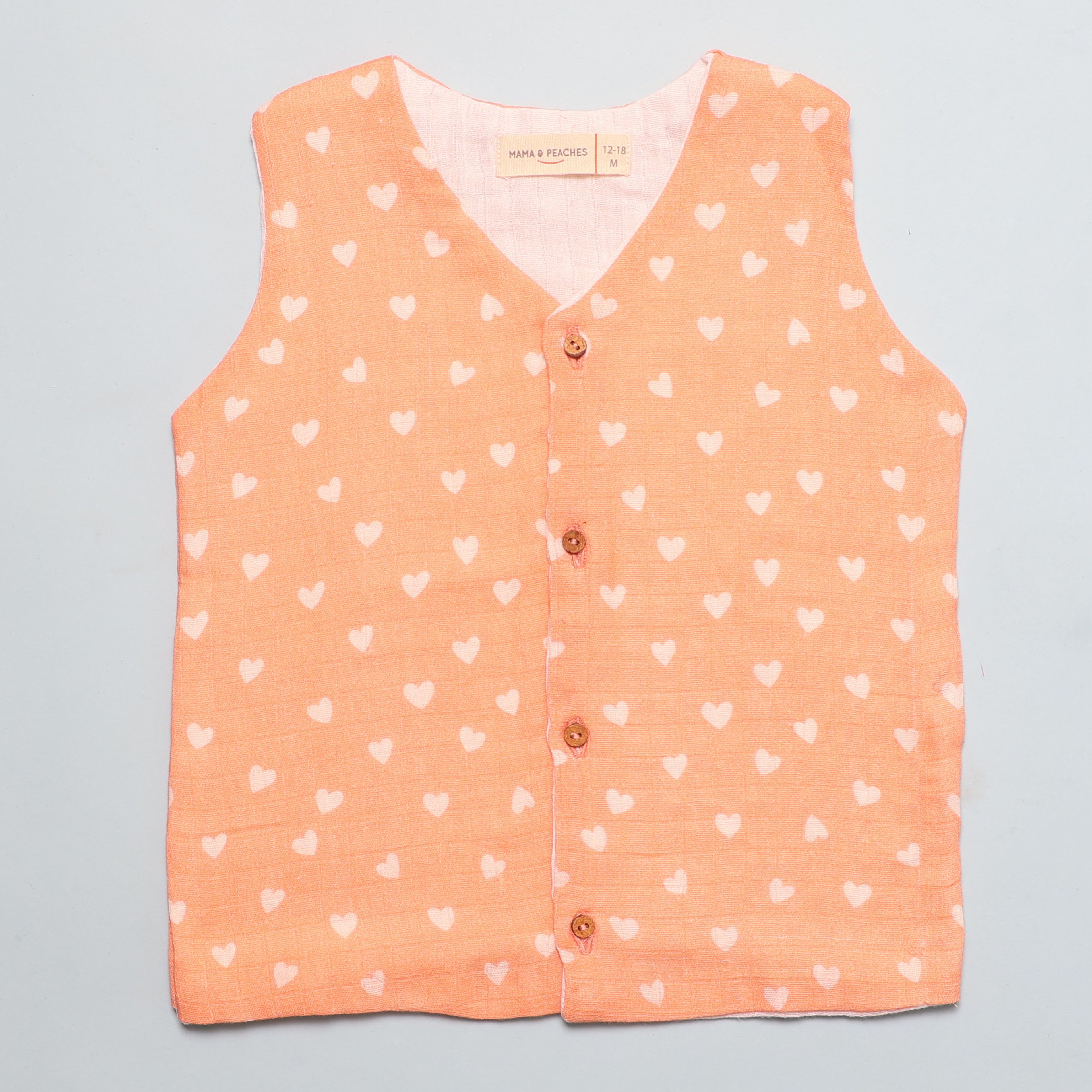 Hearts Muslin Vest