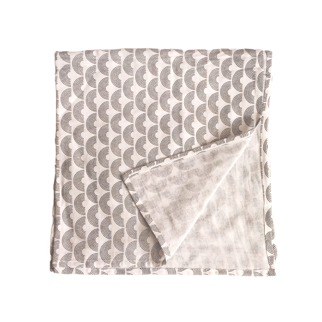 Black &amp; White Muslin Swaddle