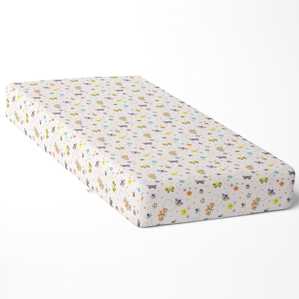 Bye Bye Butterfly Fitted Cot Sheet