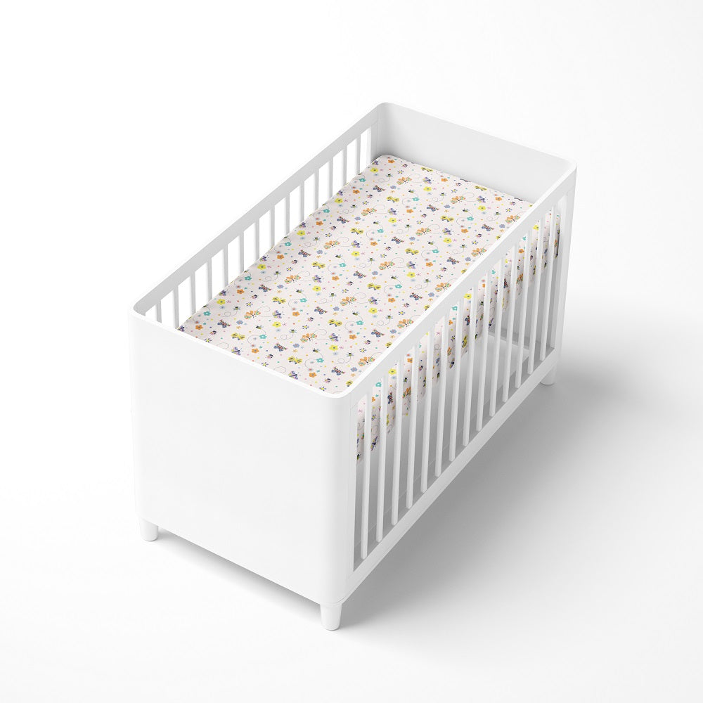 Bye Bye Butterfly Fitted Cot Sheet