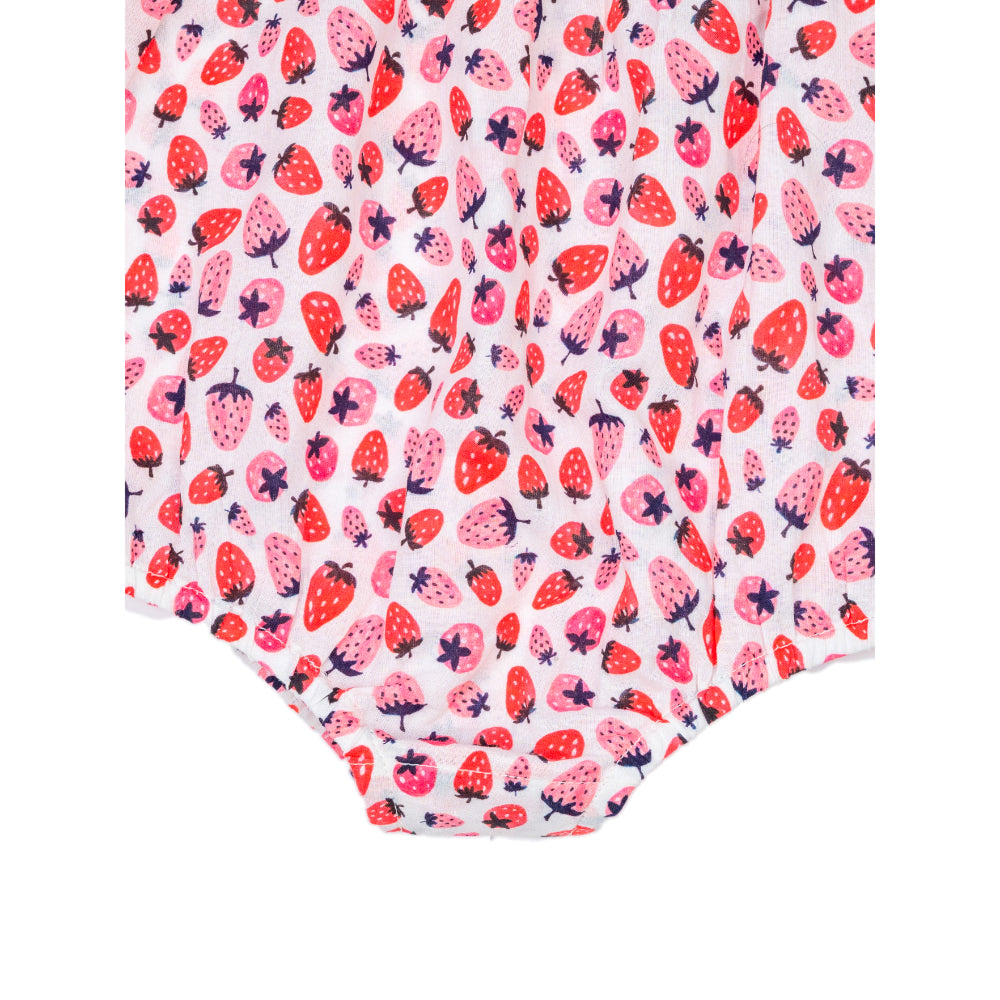 Balloon Sunsuit in Strawberry