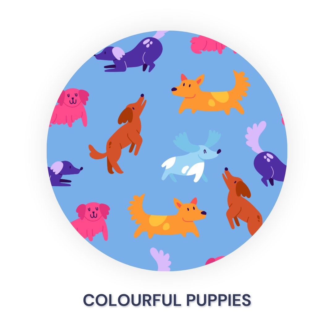 Colourful Puppies Cotton Kurta Set