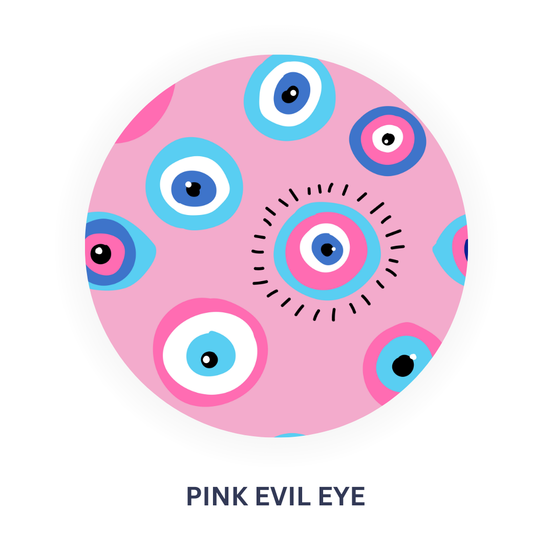 Pink Evil Eye Muslin Angrakha Set