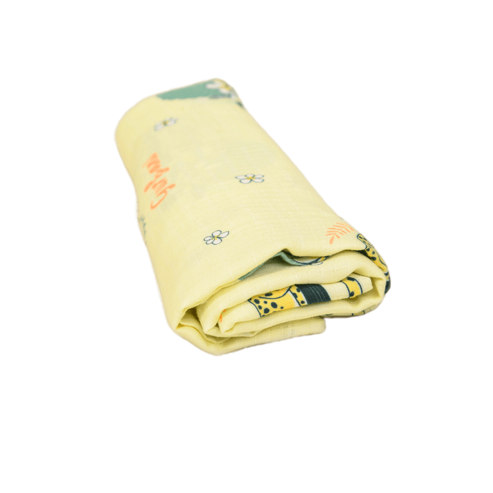 Shy Leopard Personalised Swaddle