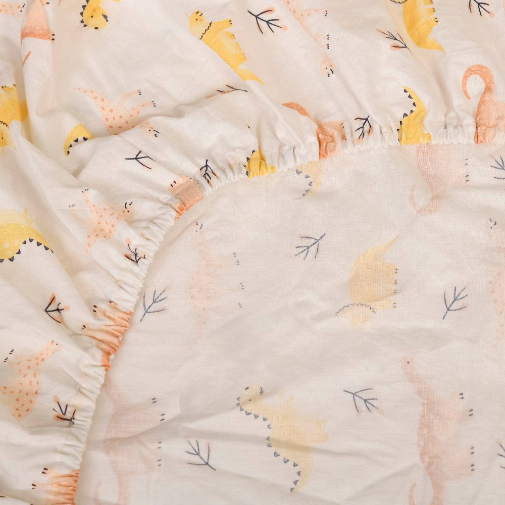 Pastel Dinosaurs Fitted Cot Sheet