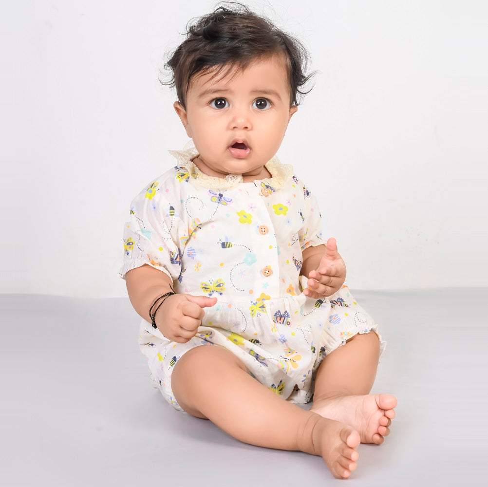 Jumpsuit with lace collar in Bye Bye Butterfly