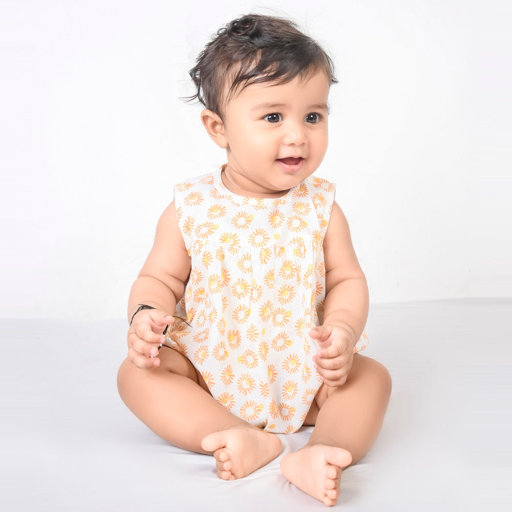 Balloon Sunsuit in Sunflower