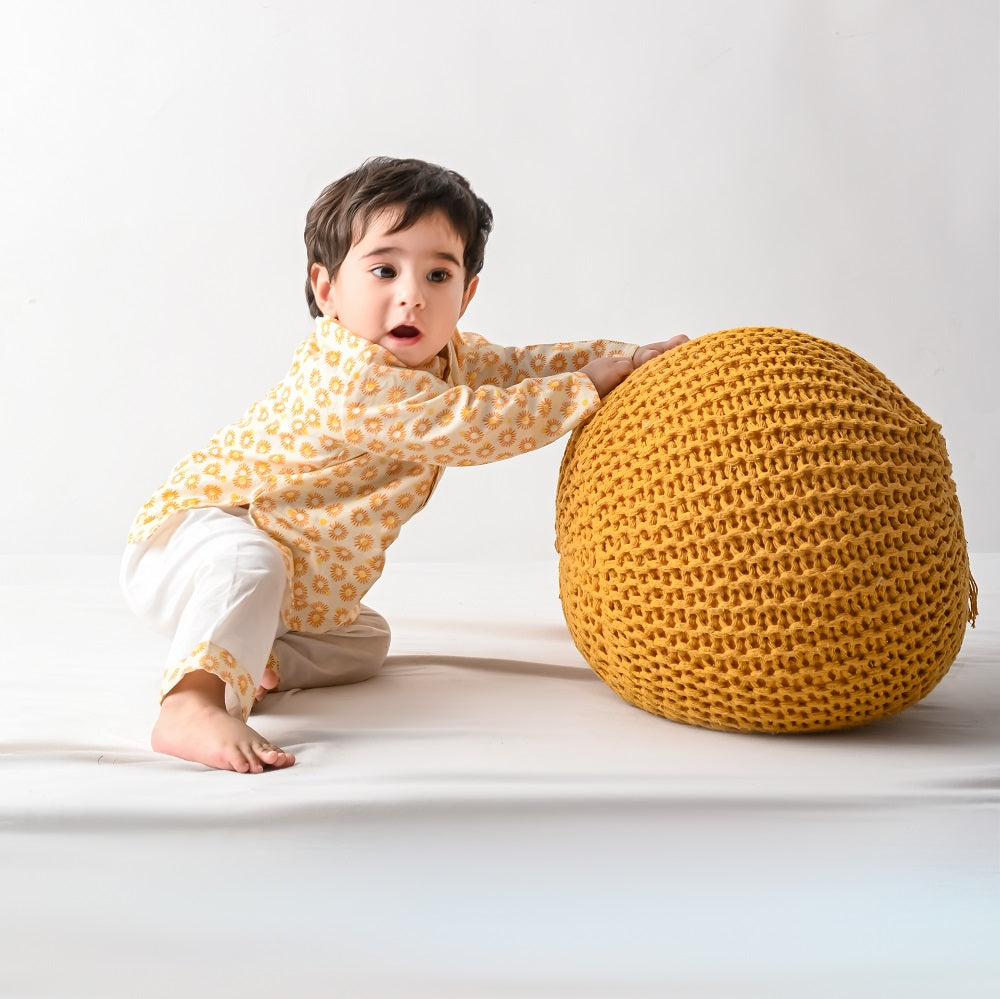 Sunflower Cotton Kurta Set