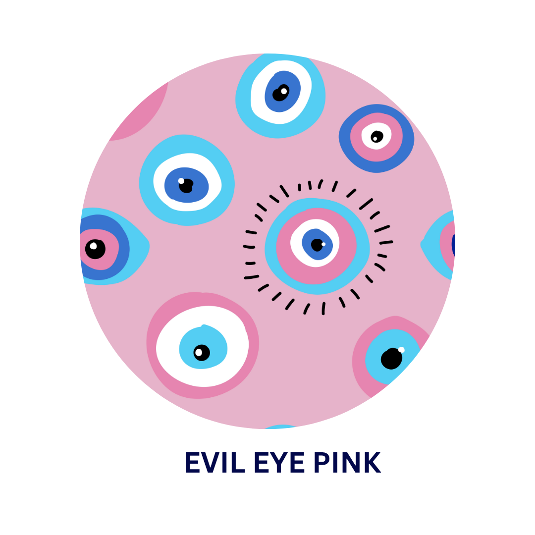 Pink Evil Eye Cotton Kurta Set