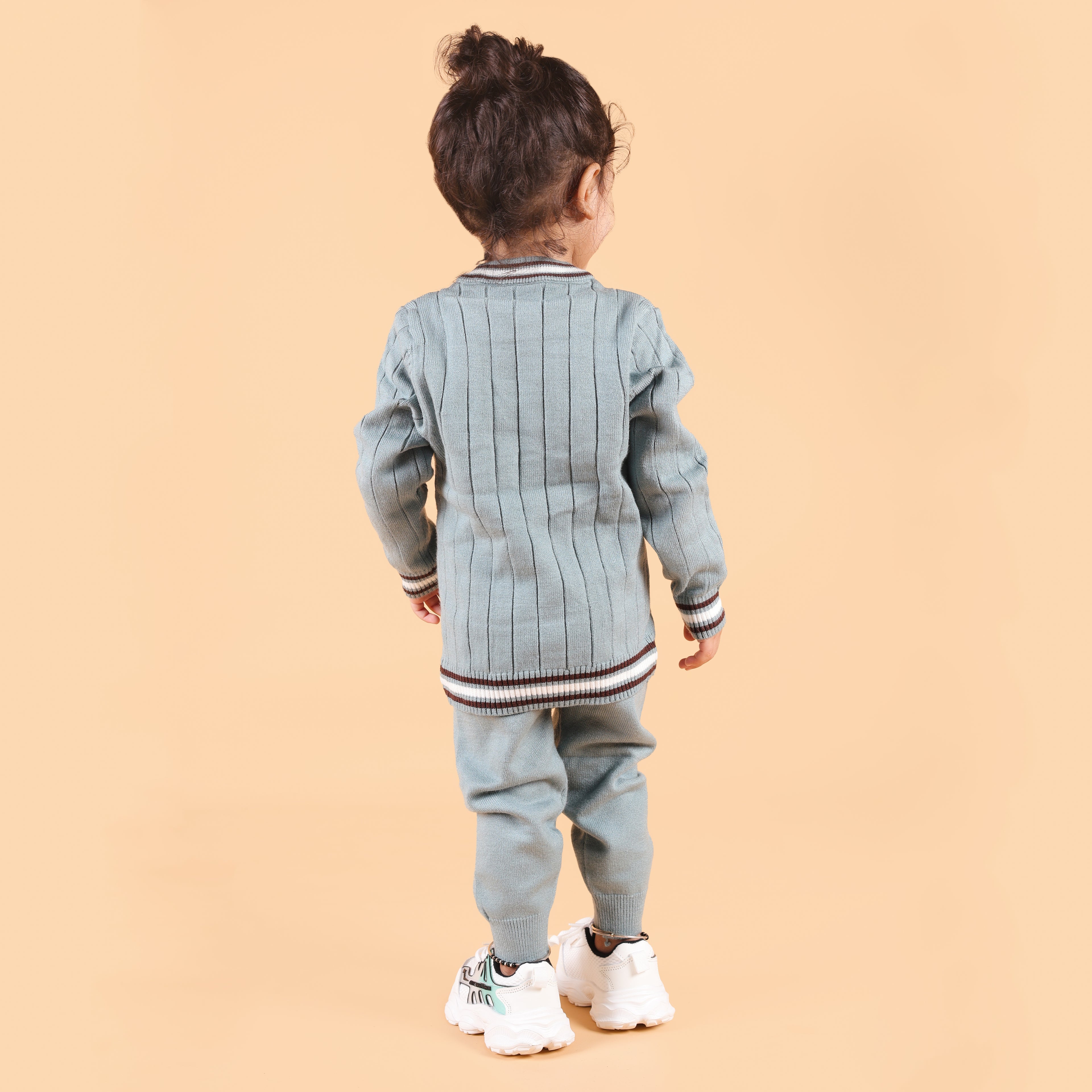 Fiesty Lion cable Knit Winter Co-Ord Set - Green