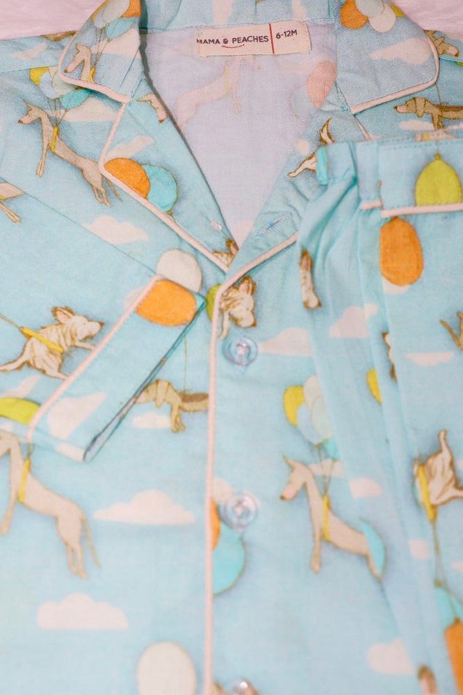 Floating Dogs Night Suit (Full Sleeves)