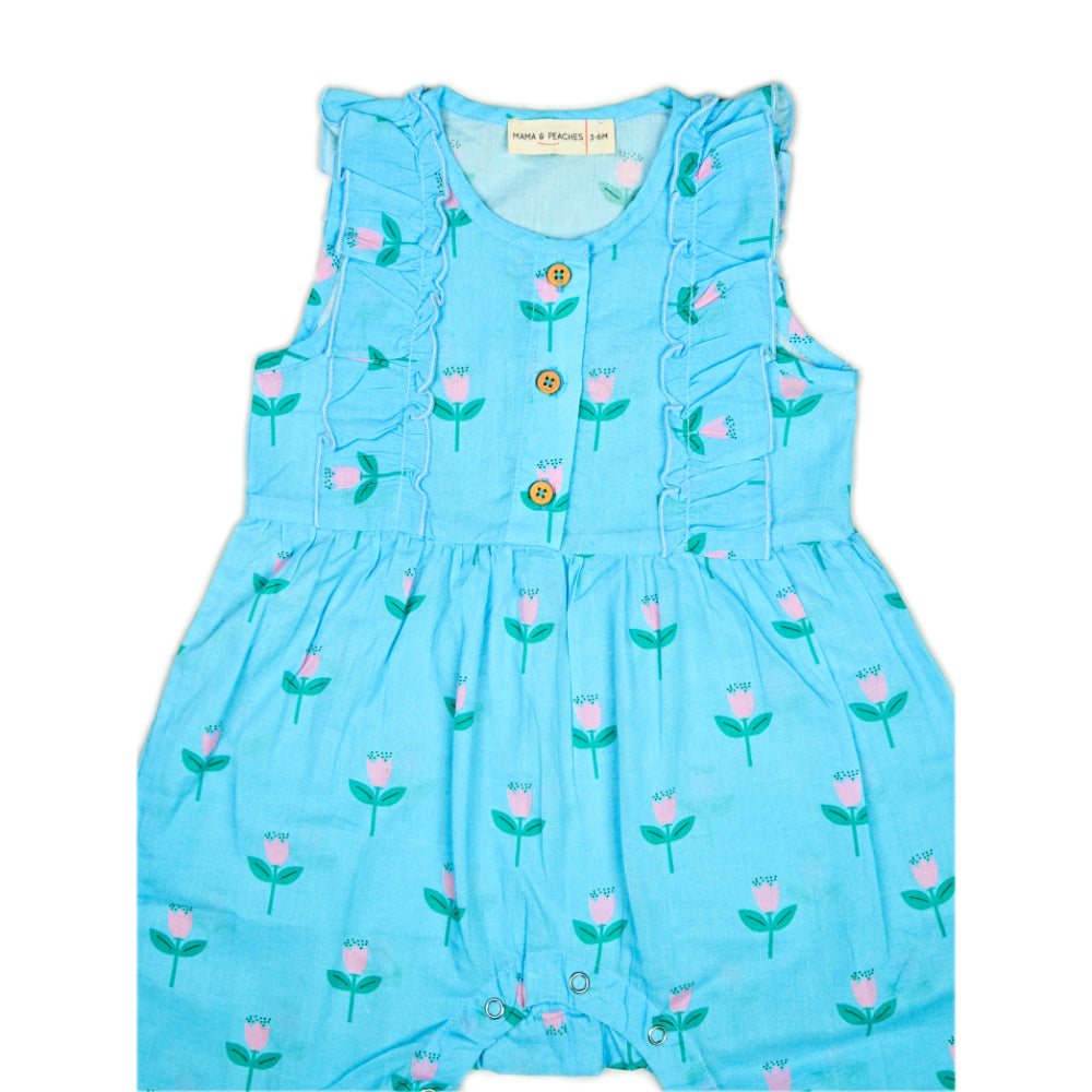 Frill Romper in Pretty Flowers
