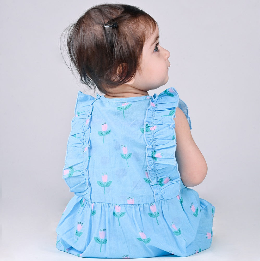 Frill Romper in Pretty Flowers