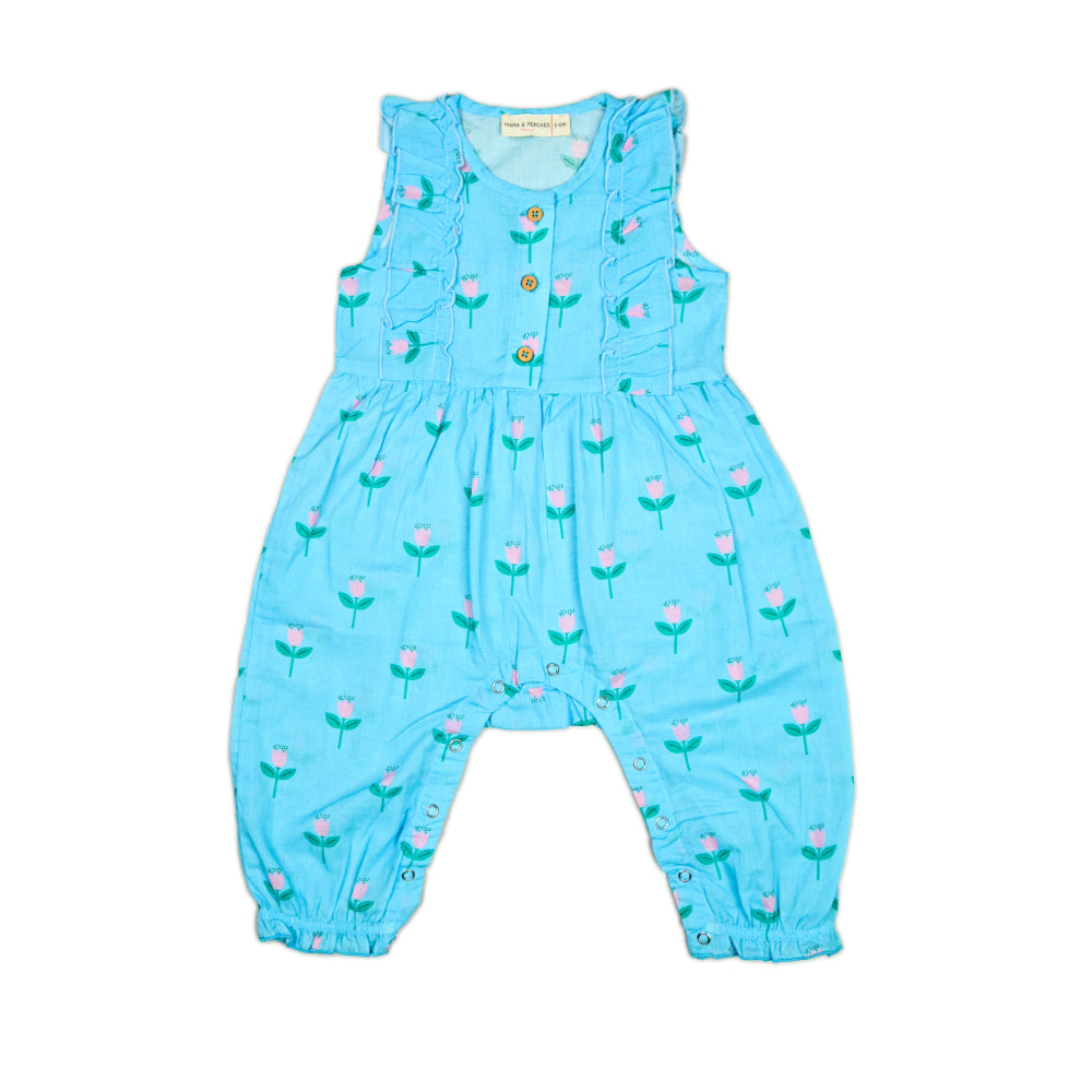 Frill Romper in Pretty Flowers