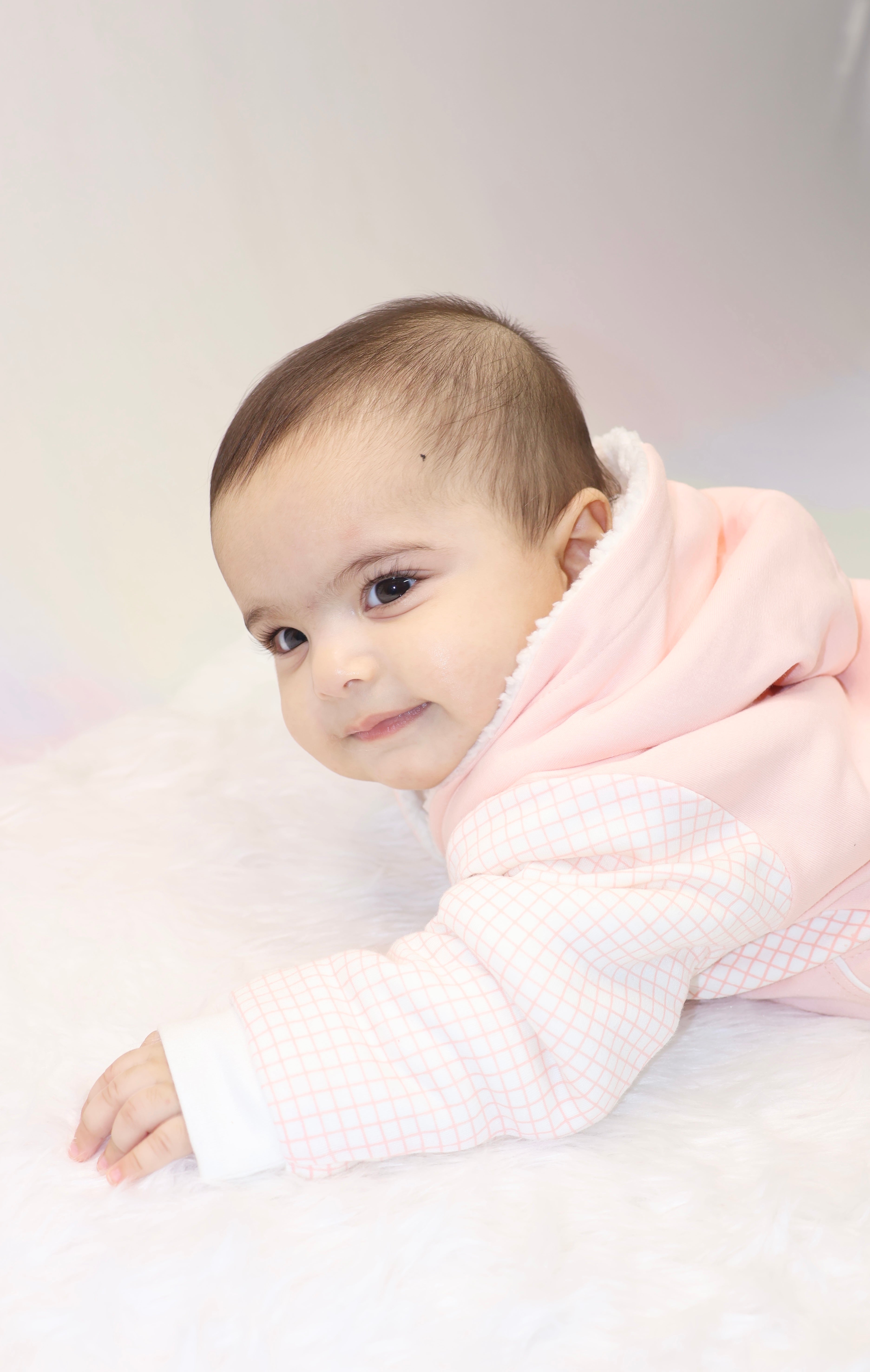 Pink Car Fleece Romper with Sherpa