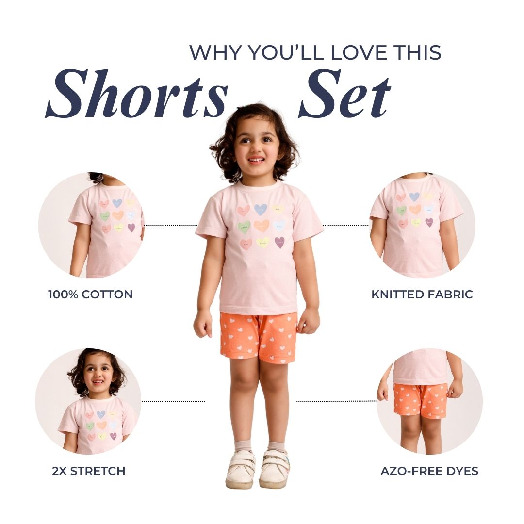 Amour Cotton T-Shirt & Shorts Set