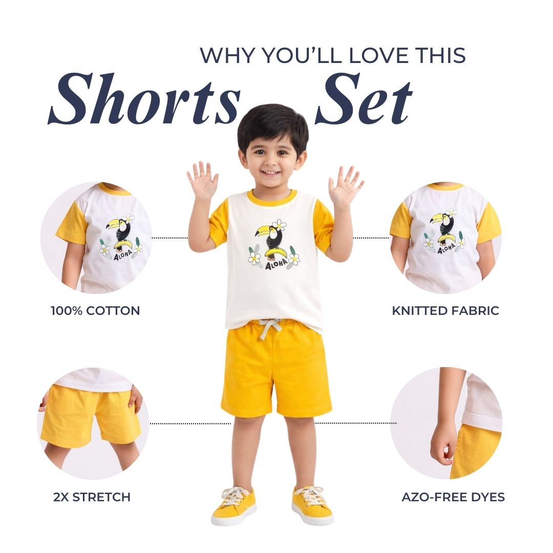 Aloha Cotton T-Shirt & Shorts Set